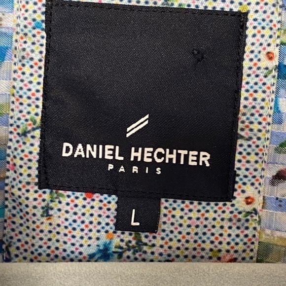 Daniel Hechter Paris Short Sleeve Palm Leaves Multi-color Casual Shirt, L - Picture 4 of 11
